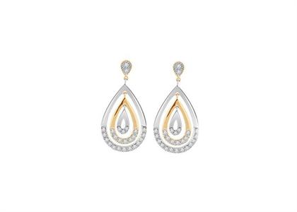 Two Tone Plated | Chandelier Earrings